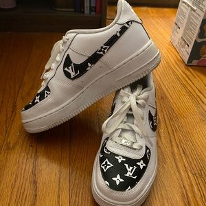 Hand painted Louis Vuitton Nike Air Force 1